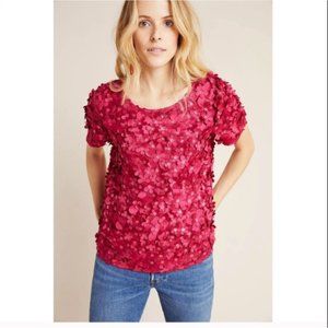 Anthropologie Varun Bahl Red Flower Top 18 18W 2X NWT 20 20W